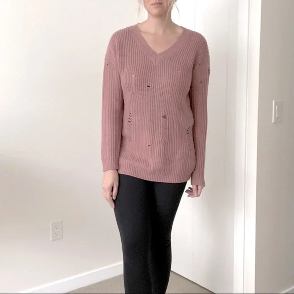 Distressed Long Knit Sweater - Picture 7 of 7